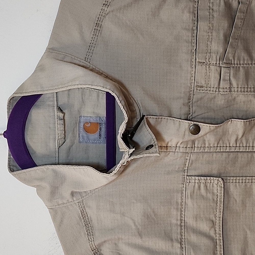 Carhartt Smithville Women's Tan Utility Jacket Size 2X - Picture 7 of 16
